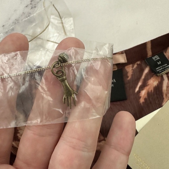 Scotch & Soda Womens Fading Roads Mini Dress Size M New Brown Palms Flutter - Picture 8 of 13